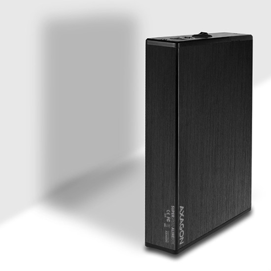 Axagon EE35-XA3 storage drive enclosure HDD enclosure Black 3.5"