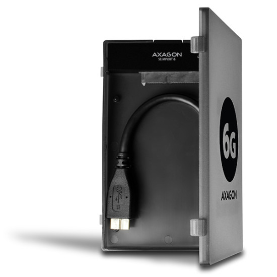 Axagon ADSA-1S6 storage drive enclosure HDD/SSD enclosure Black 2.5" Axagon ADSA-1S6 storage drive enclosure HDD/SSD enclosure Black 2.5"