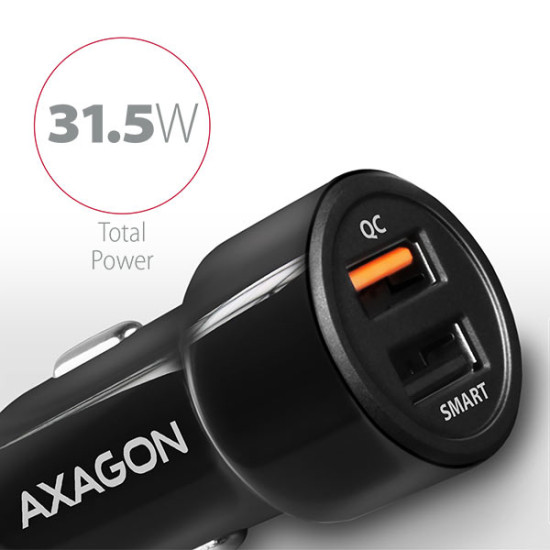 Axagon PWC-QC5 mobile device charger Mobile phone, Smartphone, Tablet, Universal Black Cigar lighter Fast charging Auto Axagon PWC-QC5 mobile device charger Mobile phone, Smartphone, Tablet, Universal Black Cigar lighter Fast charging Auto