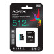 MEMORY MICRO SDXC 512GB W/AD./AUSDX512GUI3V30SA2-RA1 ADATA MEMORY MICRO SDXC 512GB W/AD./AUSDX512GUI3V30SA2-RA1 ADATA
