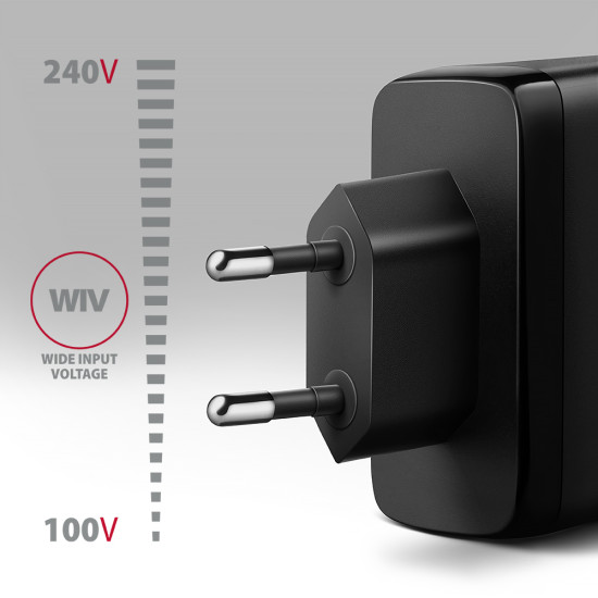 MOBILE CHARGER WALL USB 100W/GAN 3PORT ACU-DPQ100 AXAGON MOBILE CHARGER WALL USB 100W/GAN 3PORT ACU-DPQ100 AXAGON