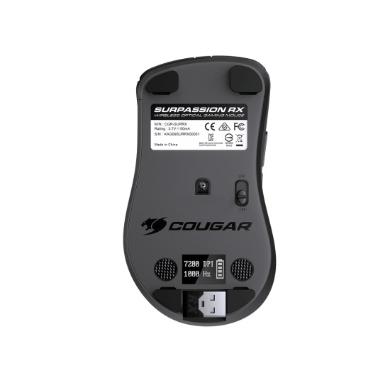 COUGAR Gaming Surpassion RX mouse Right-hand RF Wireless + USB Type-A Optical 7200 DPI COUGAR Gaming Surpassion RX mouse Right-hand RF Wireless + USB Type-A Optical 7200 DPI