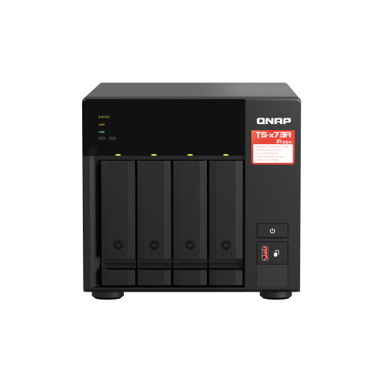 QNAP TS-473A NAS Tower Ryzen Embedded V1500B 8 GB DDR4 0 TB QNAP Turbo System Black QNAP TS-473A NAS Tower Ryzen Embedded V1500B 8 GB DDR4 0 TB QNAP Turbo System Black