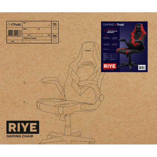 Trust GXT 703R RIYE Universal gaming chair Black, Red Trust GXT 703R RIYE Universal gaming chair Black, Red