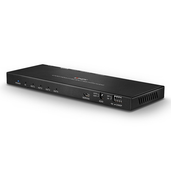 4 Port HDMI 18G Splitter with Audio and Downscaling