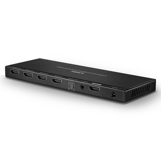 4 Port HDMI 18G Splitter with Audio and Downscaling