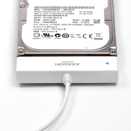 Axagon ADSA-1S storage drive enclosure HDD/SSD enclosure White 2.5" Axagon ADSA-1S storage drive enclosure HDD/SSD enclosure White 2.5"