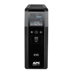 Back-UPS Pro, 1200VA/720W, Tower, 230V, 8x IEC C13 outlets, Sine Wave, AVR, USB Type A + C ports, LCD, User Replaceable Battery