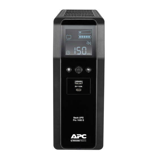 APC Back-UPS Pro, 1600VA/960W, Tower, 230V, 8x IEC C13 outlets, Sine Wave, AVR, USB Type A + C ports, LCD, User Replaceable Battery APC Back-UPS Pro, 1600VA/960W, Tower, 230V, 8x IEC C13 outlets, Sine Wave, AVR, USB Type A + C ports, LCD, User Replaceable Battery