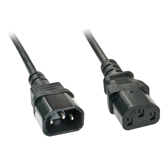 Lindy 2m C14 to C13 Extension Cable Lindy 2m C14 to C13 Extension Cable