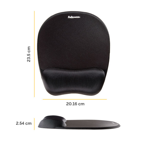 Fellowes Mouse Mat Wrist Support Memory Foam Mouse Pad Ergonomic Mouse Mat Black Fellowes Mouse Mat Wrist Support Memory Foam Mouse Pad Ergonomic Mouse Mat Black