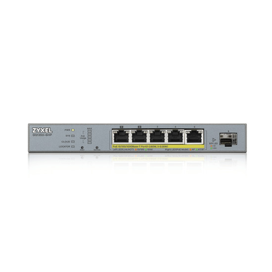 Zyxel GS1350-6HP-EU0101F network switch Managed L2 Gigabit Ethernet (10/100/1000) Power over Ethernet (PoE) Grey Zyxel GS1350-6HP-EU0101F network switch Managed L2 Gigabit Ethernet (10/100/1000) Power over Ethernet (PoE) Grey