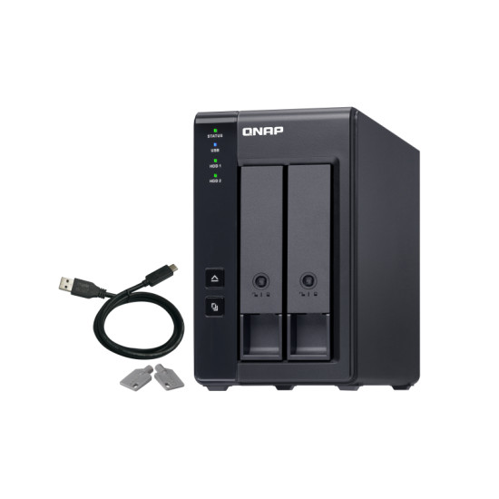 QNAP TR-002 storage drive enclosure HDD/SSD enclosure Black 2.5/3.5" QNAP TR-002 storage drive enclosure HDD/SSD enclosure Black 2.5/3.5"