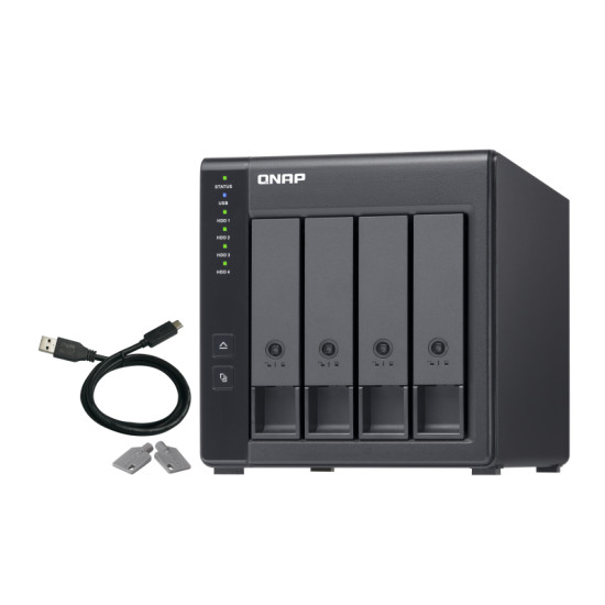 QNAP TR-004 storage drive enclosure HDD/SSD enclosure Black 2.5/3.5" QNAP TR-004 storage drive enclosure HDD/SSD enclosure Black 2.5/3.5"