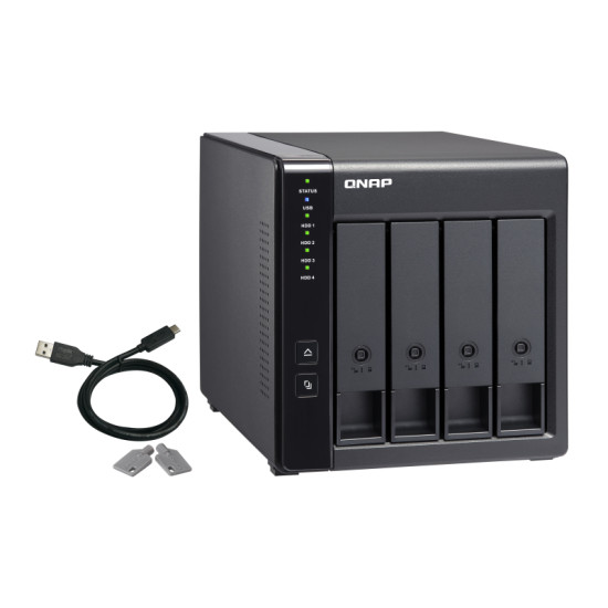 QNAP TR-004 storage drive enclosure HDD/SSD enclosure Black 2.5/3.5" QNAP TR-004 storage drive enclosure HDD/SSD enclosure Black 2.5/3.5"