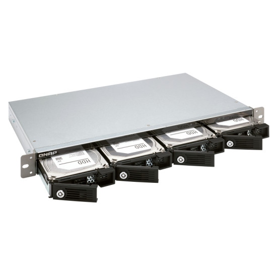 QNAP TR-004U storage drive enclosure HDD/SSD enclosure Black, Grey 2.5/3.5"
