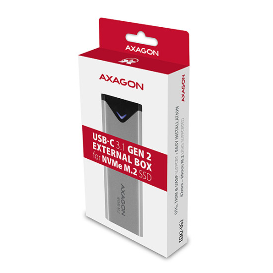 Axagon EEM2-UG2 storage drive enclosure SSD enclosure Black, Grey M.2 Axagon EEM2-UG2 storage drive enclosure SSD enclosure Black, Grey M.2