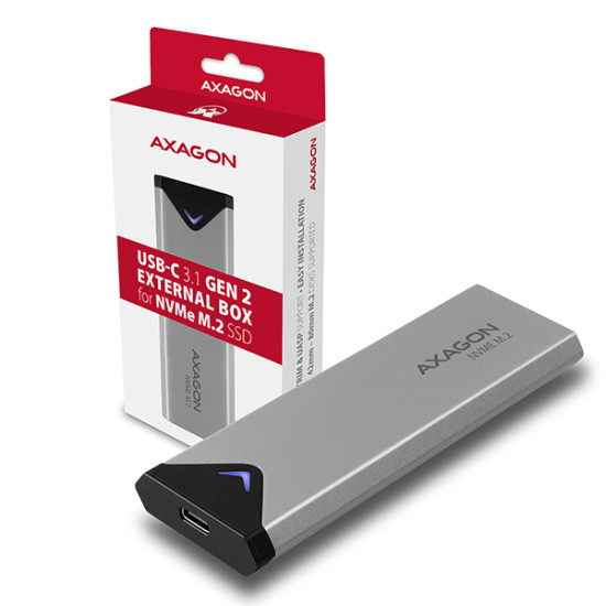 Axagon EEM2-UG2 storage drive enclosure SSD enclosure Black, Grey M.2 Axagon EEM2-UG2 storage drive enclosure SSD enclosure Black, Grey M.2