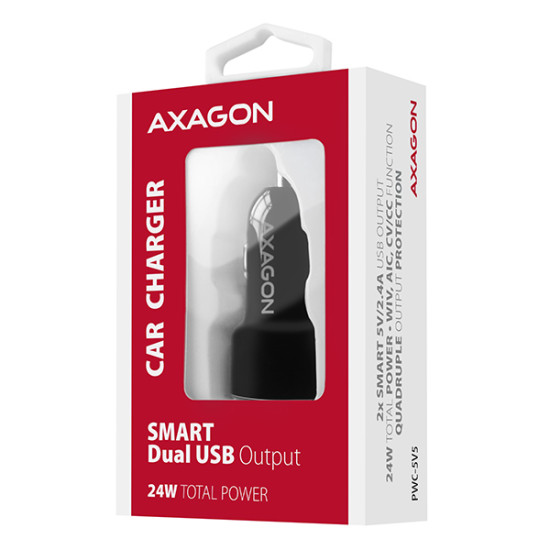 MOBILE CHARGER CAR USB 2PORT/24W PWC-5V5 AXAGON MOBILE CHARGER CAR USB 2PORT/24W PWC-5V5 AXAGON