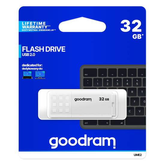 Goodram UME2 USB flash drive 32 GB USB Type-A 2.0 White Goodram UME2 USB flash drive 32 GB USB Type-A 2.0 White