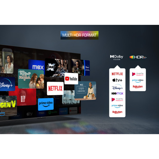 TCL C65 Serie C6 Smart TV QLED 4K 43" 43C655, Dolby Vision, Dolby Atmos, Google TV TCL C65 Serie C6 Smart TV QLED 4K 43" 43C655, Dolby Vision, Dolby Atmos, Google TV