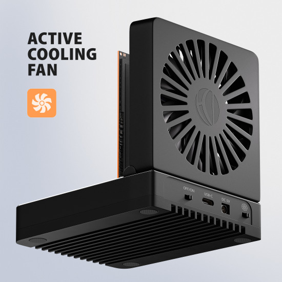 AXAGON ADSA-M2C22 USB-C 20Gbps Dual M.2 NVMe & SATA SSD Docking and Cloning Station