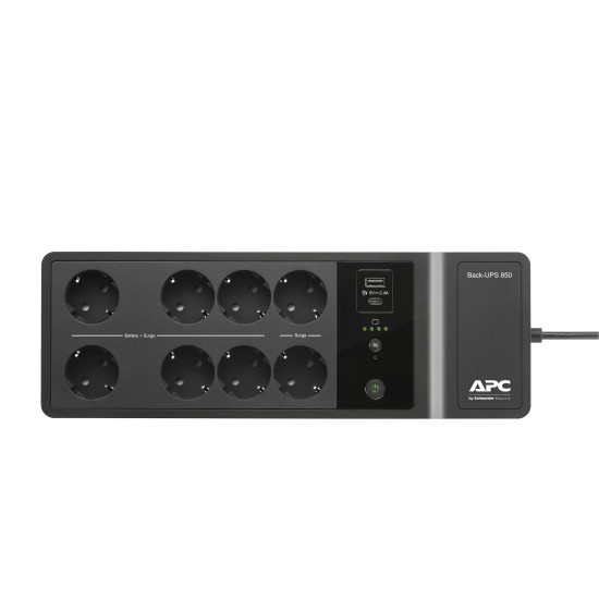 APC Back-UPS BE850G2-GR - Emergency power supply 8x socket, 850VA, 2 USB chargers, 1 USB data port APC Back-UPS BE850G2-GR - Emergency power supply 8x socket, 850VA, 2 USB chargers, 1 USB data port