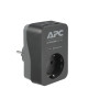 APC ESSENTIAL SURGEARREST 1 OUTLET 2 USB PORTS BLACK 230V SCHUKO