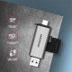 Axagon CRE-SAC card reader USB 3.0 Type-A/Type-C Grey Axagon CRE-SAC card reader USB 3.0 Type-A/Type-C Grey