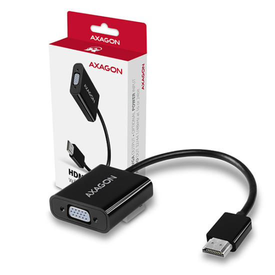 Axagon RVH-VGAN video cable adapter 0.15 m HDMI Type A (Standard) VGA (D-Sub) Black Axagon RVH-VGAN video cable adapter 0.15 m HDMI Type A (Standard) VGA (D-Sub) Black