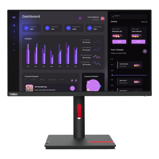 Lenovo ThinkVision T24i-30 LED display 60.5 cm (23.8") 1920 x 1080 pixels Full HD Black Lenovo ThinkVision T24i-30 LED display 60.5 cm (23.8") 1920 x 1080 pixels Full HD Black