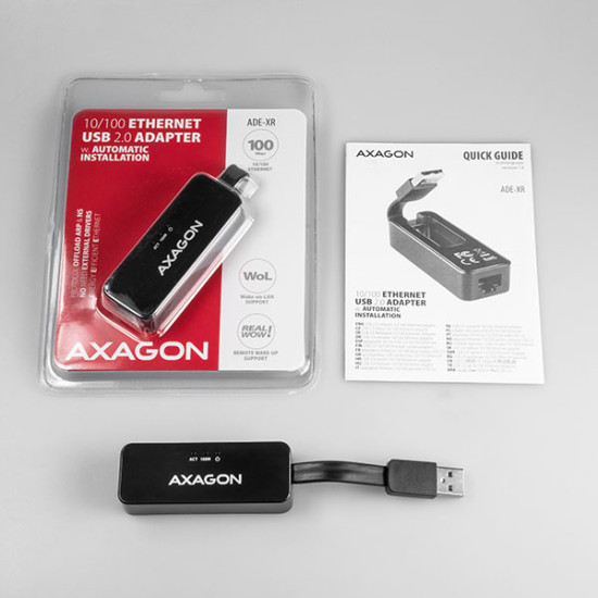 Axagon ADE-XR network card Ethernet 100 Mbit/s Axagon ADE-XR network card Ethernet 100 Mbit/s