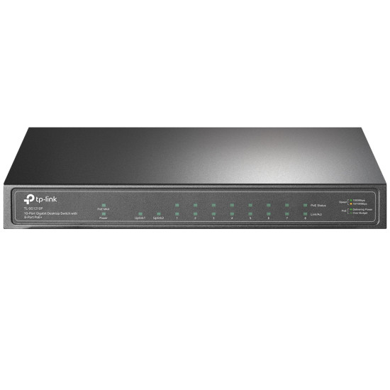 TP-Link TL-SG1210P network switch Unmanaged Gigabit Ethernet (10/100/1000) Power over Ethernet (PoE) Grey TP-Link TL-SG1210P network switch Unmanaged Gigabit Ethernet (10/100/1000) Power over Ethernet (PoE) Grey