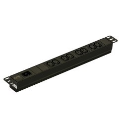 Easy Rack PDU, Basic, 1U, 1 Phase, 3.7kW, 230V, 16A, 8 x C13 outlets, IEC60320 C20 inlet Easy Rack PDU, Basic, 1U, 1 Phase, 3.7kW, 230V, 16A, 8 x C13 outlets, IEC60320 C20 inlet