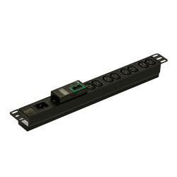 Easy Rack PDU, Metered, 1U, 1 Phase, 3.7kW, 230V, 16A, 8 x C13 outlets, IEC60320 C20 inlet Easy Rack PDU, Metered, 1U, 1 Phase, 3.7kW, 230V, 16A, 8 x C13 outlets, IEC60320 C20 inlet
