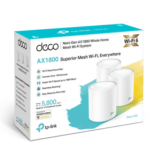 TP-Link AX1800 Whole Home Mesh Wi-Fi 6 System, 3-Pack TP-Link AX1800 Whole Home Mesh Wi-Fi 6 System, 3-Pack