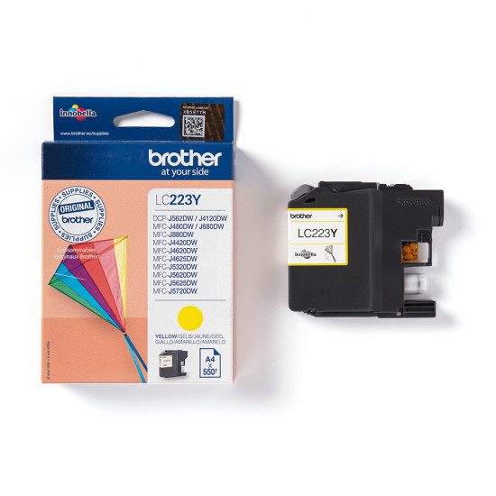 Brother LC223Y ink cartridge 1 pc(s) Original Yellow Brother LC223Y ink cartridge 1 pc(s) Original Yellow