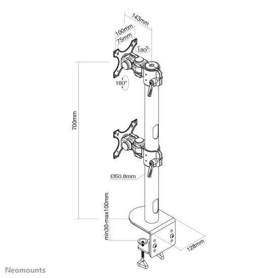 MONITOR ACC DESK MOUNT 17-49"/FPMA-D960DVBLACKPLUS NEOMOUNTS MONITOR ACC DESK MOUNT 17-49"/FPMA-D960DVBLACKPLUS NEOMOUNTS