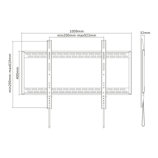 M Universal Wallmount HD 100kg 900x600