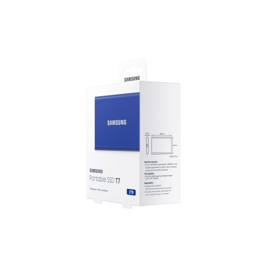 External SSD|SAMSUNG|T7|2TB|USB 3.2|Write speed 1000 MBytes/sec|Read speed 1050 MBytes/sec|MU-PC2T0H/WW External SSD|SAMSUNG|T7|2TB|USB 3.2|Write speed 1000 MBytes/sec|Read speed 1050 MBytes/sec|MU-PC2T0H/WW