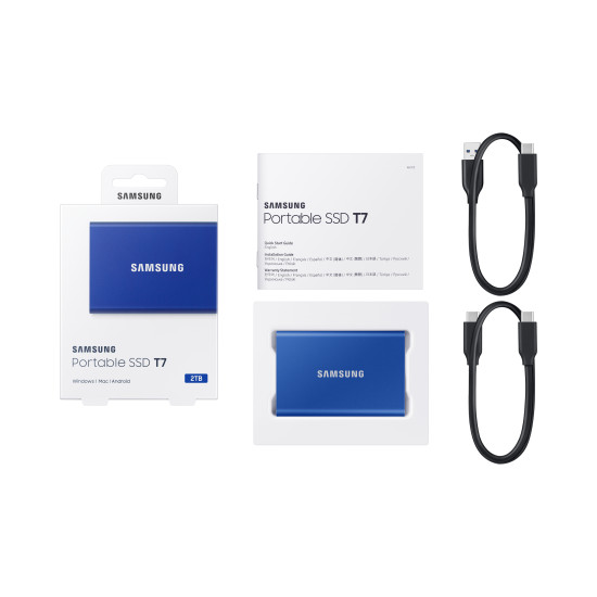 External SSD|SAMSUNG|T7|2TB|USB 3.2|Write speed 1000 MBytes/sec|Read speed 1050 MBytes/sec|MU-PC2T0H/WW External SSD|SAMSUNG|T7|2TB|USB 3.2|Write speed 1000 MBytes/sec|Read speed 1050 MBytes/sec|MU-PC2T0H/WW