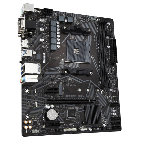 Mainboard|GIGABYTE|AMD A520|SAM4|Micro-ATX|Memory DDR4|Memory slots 2|2xPCI-Express 3.0 1x|1xPCI-Express 3.0 16x|1xM.2|1x15pin D-sub|1xDVI-D|1xHDMI|2xAV-In|1xAV-out|2xUSB 2.0|4xUSB 3.2|1xPS/2|1xRJ45|A520MS2H1.3 Mainboard|GIGABYTE|AMD A520|SAM4|Micro-ATX|Memory DDR4|Memory slots 2|2xPCI-Express 3.0 1x|1xPCI-Express 3.0 16x|1xM.2|1x15pin D-sub|1xDVI-D|1xHDMI|2xAV-In|1xAV-out|2xUSB 2.0|4xUSB 3.2|1xPS/2|1xRJ45|A520MS2H1.3