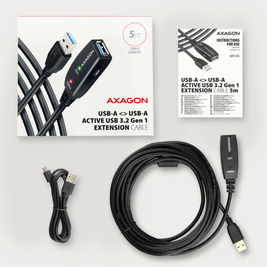 ADR-305 USB 3.2 Gen 1 A-M -> A-F active extension/repeater cable 5m - Kabel - Digital/Daten ADR-305 USB 3.2 Gen 1 A-M -> A-F active extension/repeater cable 5m - Kabel - Digital/Daten
