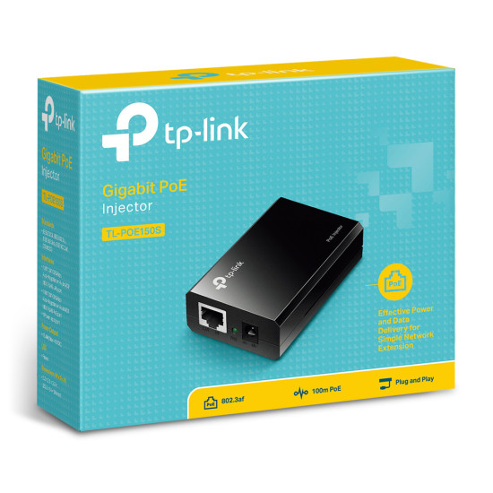 TP-Link TL-POE150S PoE adapter Gigabit Ethernet 48 V TP-Link TL-POE150S PoE adapter Gigabit Ethernet 48 V