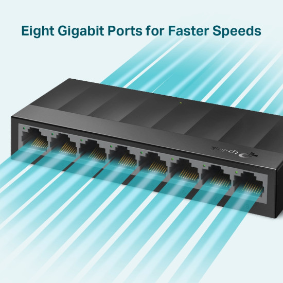 TP-Link LS1008G network switch Unmanaged Gigabit Ethernet (10/100/1000) Black TP-Link LS1008G network switch Unmanaged Gigabit Ethernet (10/100/1000) Black