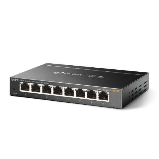 TP-Link TL-SG108E network switch Managed L2 Gigabit Ethernet (10/100/1000) Black TP-Link TL-SG108E network switch Managed L2 Gigabit Ethernet (10/100/1000) Black
