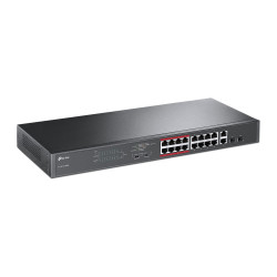 16-Port 10/100Mbps + 2-Port Gigabit Unmanaged PoE Switch