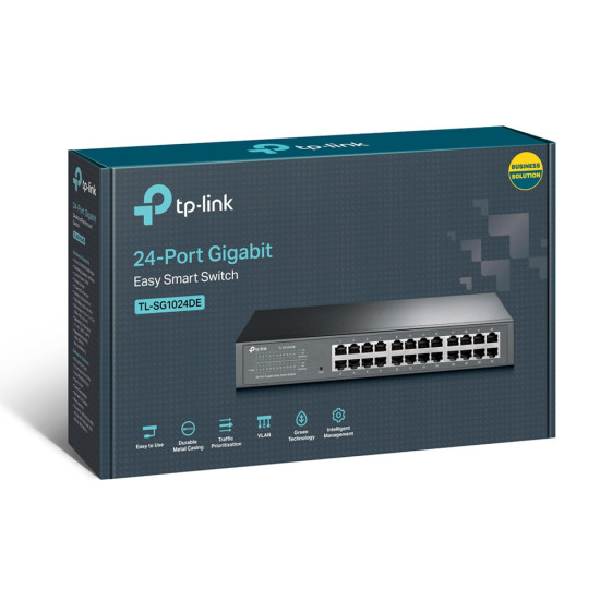 TP-Link TL-SG1024DE network switch Managed L2 Gigabit Ethernet (10/100/1000) Black TP-Link TL-SG1024DE network switch Managed L2 Gigabit Ethernet (10/100/1000) Black