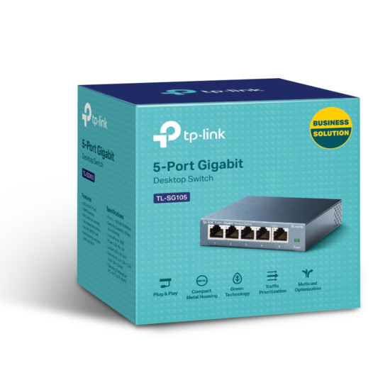 TP-Link TL-SG105 network switch Unmanaged L2 Gigabit Ethernet (10/100/1000) Black TP-Link TL-SG105 network switch Unmanaged L2 Gigabit Ethernet (10/100/1000) Black