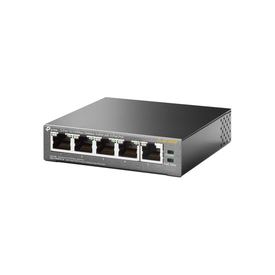 TP-Link TL-SF1005P network switch Unmanaged Fast Ethernet (10/100) Power over Ethernet (PoE) Black TP-Link TL-SF1005P network switch Unmanaged Fast Ethernet (10/100) Power over Ethernet (PoE) Black